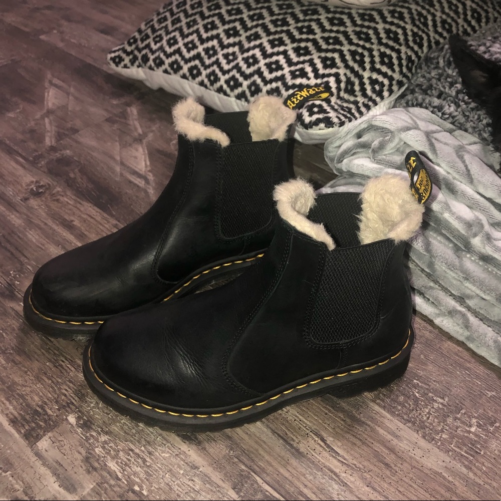 Faux Fur Lined Chelsea Dr. Martens
